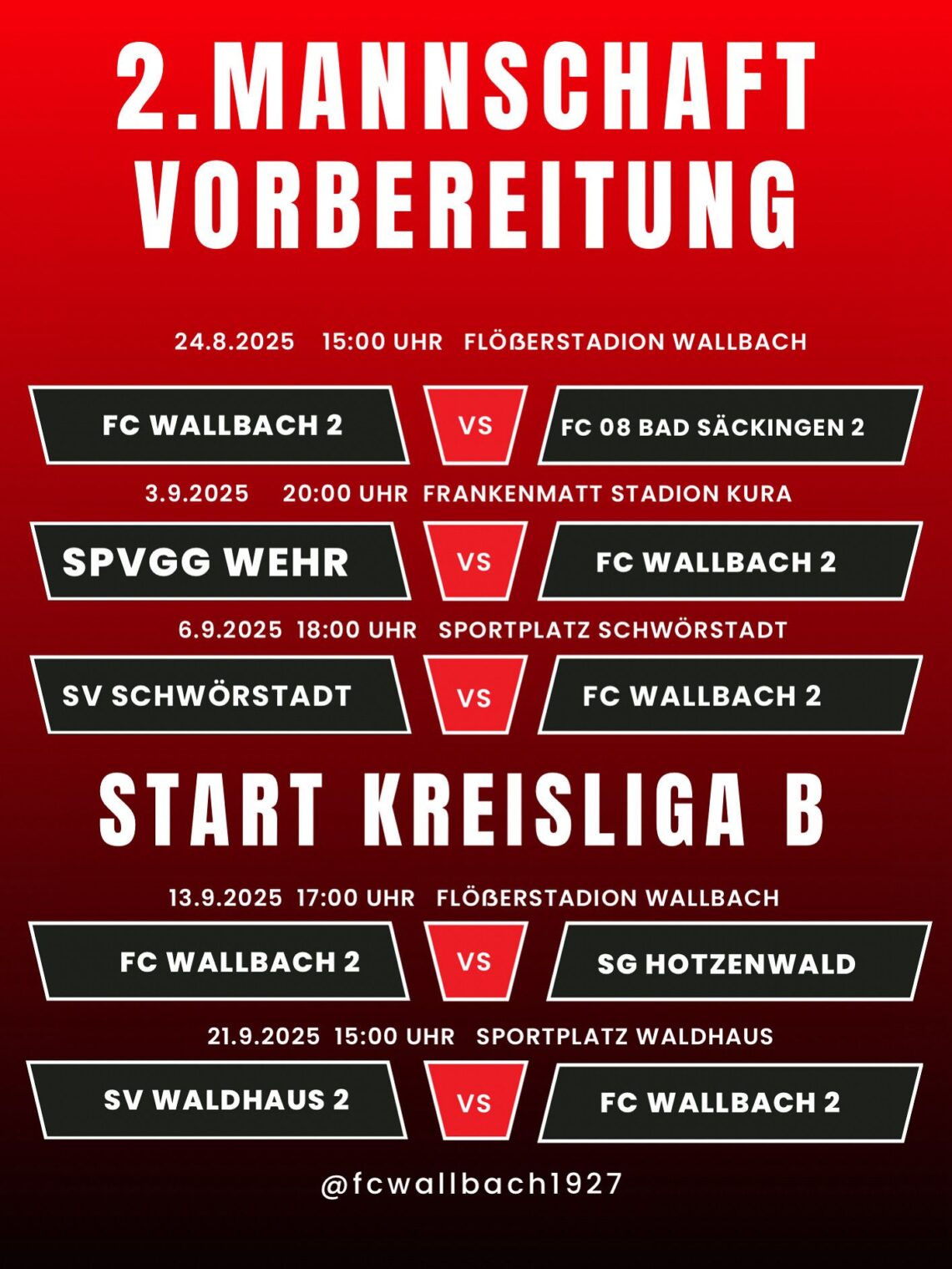 Saisonvorbereitung 2.Mannschaft
